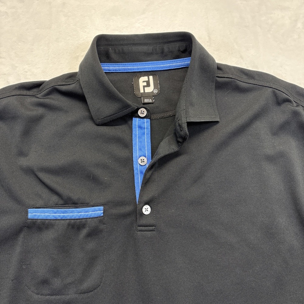 FootJoy Polo Men's XL Black The NEUSE Golf Performance Athletic sports